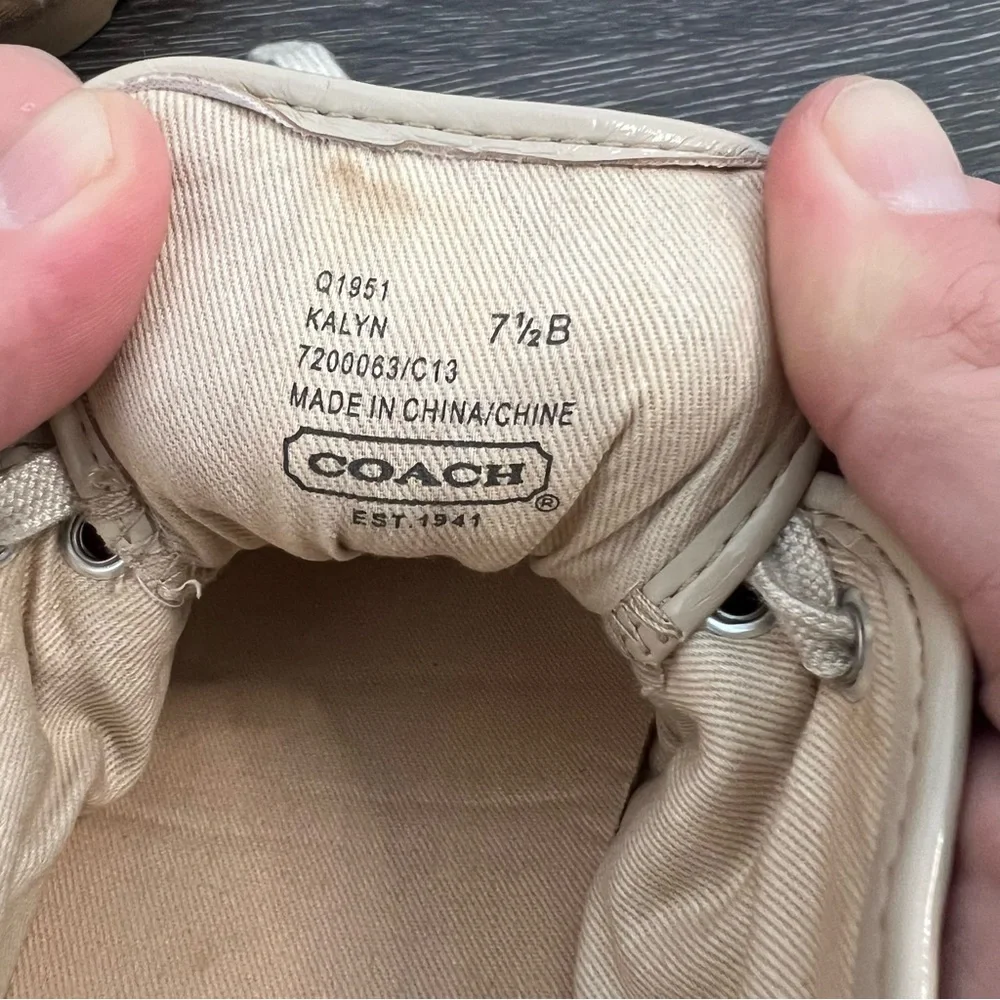 Coach Kalyn Signature Quilted Canvas Sneakers